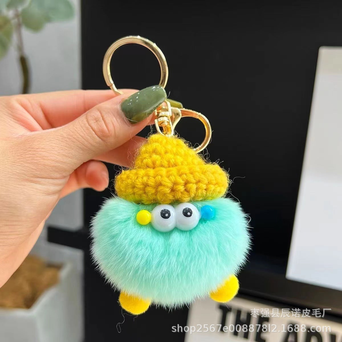 Wholesale  ugly cute small coal cart key chain